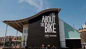 Stop of at the cycle hub at the bottom of the Ouseburn Valley, on the Sustrans 72 cycle route. Tasty treats, coffee and bike hire and repair with stunning views of the river